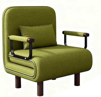 Slaapstoel - Zetel bed - Kleine ruimtes - Vijf posities - 60x190cm - Groen