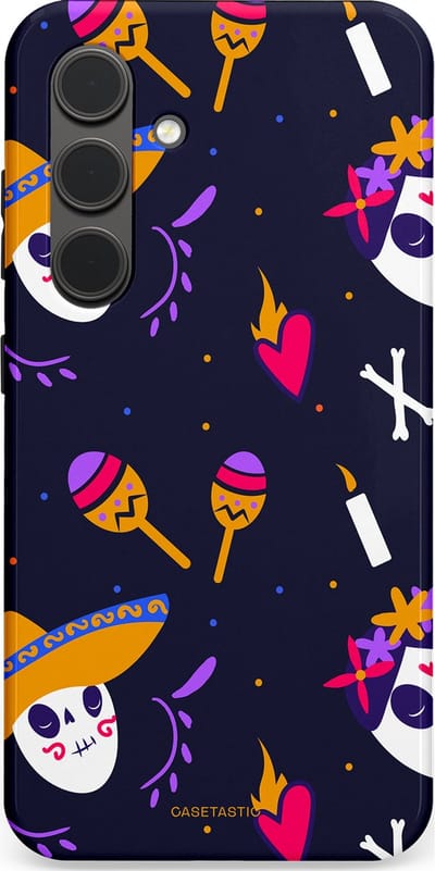 Casetastic Hoesje Geschikt voor Samsung S24 - Stijlvolle Beschermende Duo-layer Case - Muertos fiësta