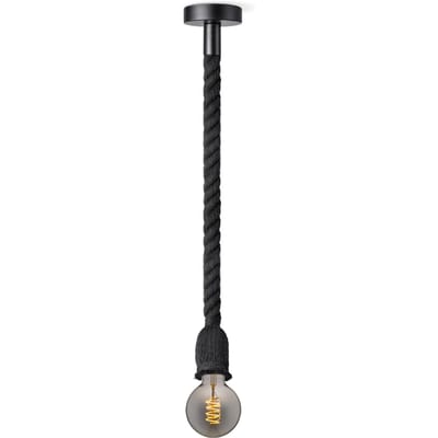 Home sweet home hanglamp Leonardo zwart Spiral g95 - smoke