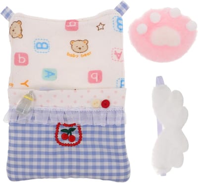 Poppen Bedset - Poppenhuis Meubels - Poppenkamer Decoratie - Compleet Comfortabel - 14.5 x 10.5 cm - Multi