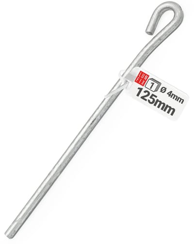 LUN FIX - Bevestigingsdraad 125 mm - 1 stuk - 4 mm diameter - ophangdraad - Voor verlaagde plafonds