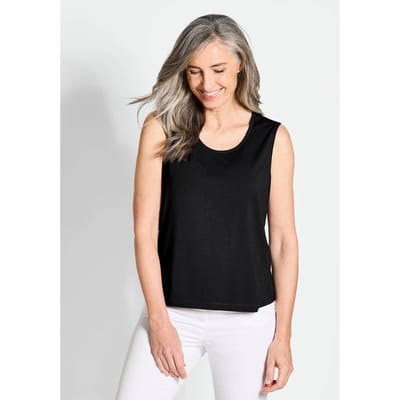 Twee basic topjes - zwart / wit - Gr. 38 van Goldner Fashion