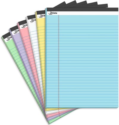 Notitieblokken Legal Pads - Gekleurde schrijfblokken - Notities maken - Micro geperforeerde pagina's - 85 x 11 inch - 6 Kleuren