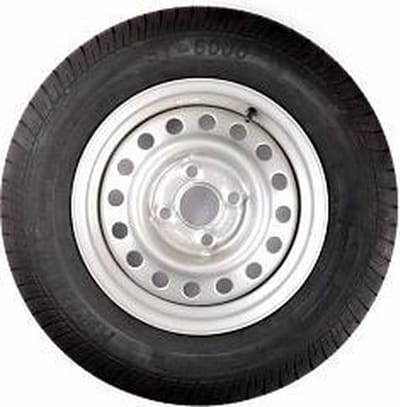 Compleet aanhanger wiel - 145/80R13 - steekmaat: 4x100 - draagvermogen: 425 kg - naafdiameter: 57 mm