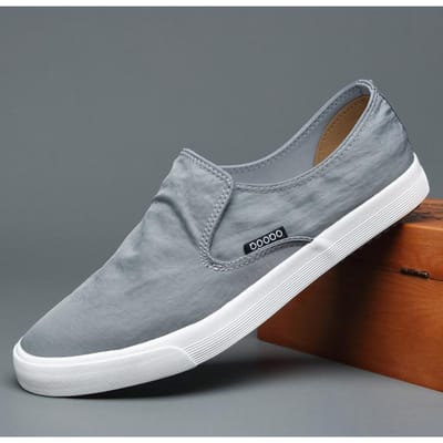 Heren Lente- en Zomer Eenvoudige Canvas Schoenen 40 grijs