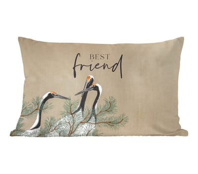 Sierkussens - Kussentjes Woonkamer - 60x40 cm - Best friend - Quotes - Spreuken - Vriendschap - Beste vrienden