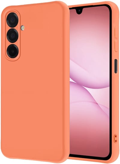Hoesje - Geschikt voor Samsung Galaxy A17 - Sterk & Shockproof - Hoes Cover - Siliconen Case - Perzik