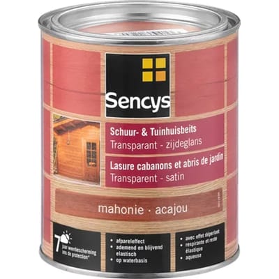 Sencys Tuinhoutbeits Tuinhuis En Schutting Transparant Mahonie 0,75l