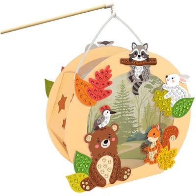 Diamond Painting Lantaarns knutselset - Bos dieren