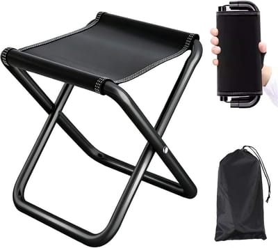 Opvouwbare campingkruk met opbergzak - Draagbare klapkruk voor outdoor activiteiten, lichtgewicht en compact voor wandelen, vissen en strandgebruik