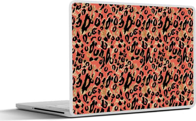 Laptop sticker - 15.6 inch - Dierenprint - Panter - Roze - 36x27,5cm - Laptopstickers - Laptop skin - Cover