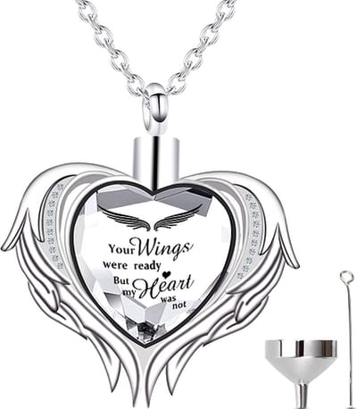 Luxe Ashanger - met Ketting - Voor As, Haren of Parfum - Assieraad - As Ketting - Gedenksieraad - Urn - Incl. As vuller en Opbergzakje - Luxury Lucky