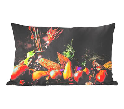 Sierkussens - Kussentjes Woonkamer - 60x40 cm - Groente - Fruit - Rustiek - Tafel