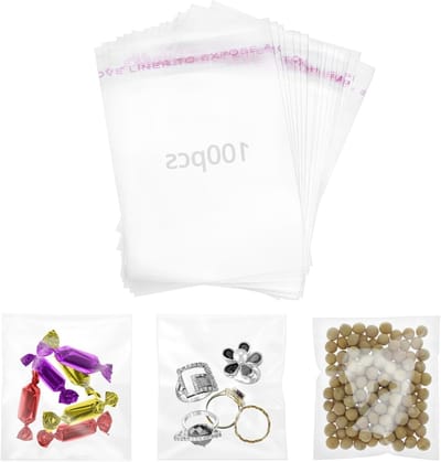 Set van 100 Duidelijke Cellofaanzakjes 7 x 10 cm voor Verpakking van Sieraden, Zeep en Kaarten