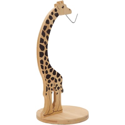 Support Porte-Bananes Girafe Multifonctionnel Décoratif en Bois pour Comptoir Support Crochets à Bananes pour Rangement et Présentation de Cuisine black