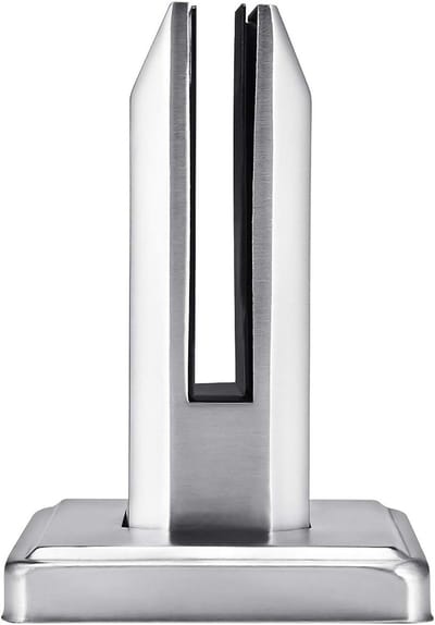 Glazen Klem - Glazen Houder - Omheining Glas - Roestvrij Staal - 8-12 mm Glas - Zilver