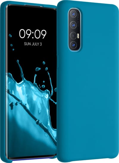 kwmobile telefoonhoesje geschikt voor Oppo Find X2 Neo - Hoesje met siliconen coating - Smartphone case in Caribisch blauw