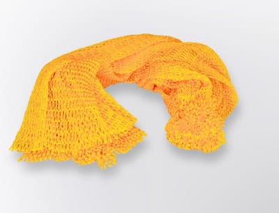 Afrikaanse netspons geel African net sponge yellow - Ghanaian SAPO spons - traditionele Ghanese scrub spons