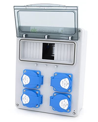 Stopcontactverdeler met Schuko-stopcontacten en IP54 voor binnen en buiten