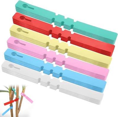 Kleurige PVC Tuinlabels - 120 Stuks Weerbestendige Plantlabels voor Binnen en Buiten - Herbruikbare Zaadlabels met Verstelbare Ringen voor Planten, Bomen en Heesters