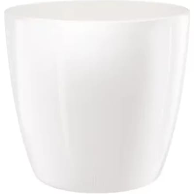 Elho Brussels Diamond Rond 25 - Bloempot voor Binnen - Ø 25.2 x H 23.0 cm - Wit