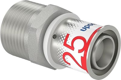 Uponor s-press plus AV / multimedia paneel male thread 25 mm x 1