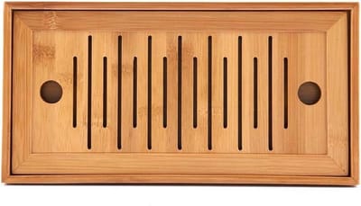 Theeblad Bamboe - Theeservies Dienblad - Thee Zetten - 2-in-1 Uitneembaar - 27x14x3 cm - Natuurlijk