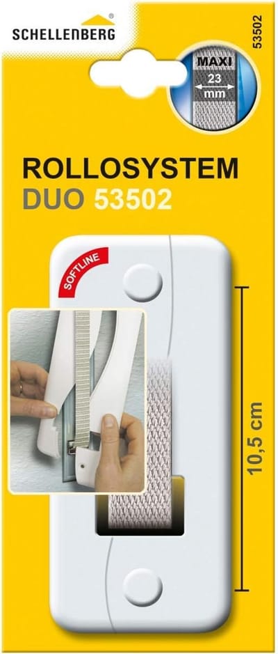 Afdekplaat voor rolluikband opwinder, DUO Maxi, 105 mm, wit