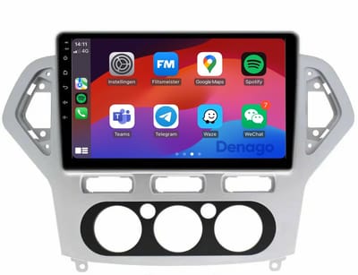 CarPlay autoradio geschikt voor Ford Mondeo | 2003 t/m 2014 | Android 13 | Draadloos Apple CarPlay & Android Auto | 2GB + 32GB | QuadCore processor | Denago DNG-A204 | 2025 model | 2003 2004 2005 2006 2007 2008 2009 2010 2011 2012 2013 2014 | Bluetoo