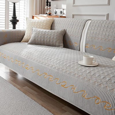Verdikte Wasbare Katoenen Bankhoes Antislip Bankkussen voor Woonkamer Universeel Bankkussen L-vormige Bankmat Moderne Woning 70x70cm 1pcs
