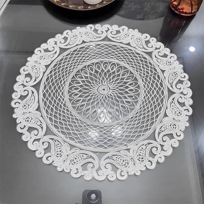 hoge kwaliteit geweven borduurwerk ronde klassieke placemat Huis vaas onderzetter Meubilair apparaten Stofhoes Kerst bruiloft decoratie Price of 1 tablet