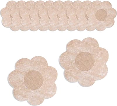 ***Foxy Nipple Stickers Naturel - 5 Paar - Tepelstickers Beige – Zelfklevende – Tepelbedekkers - van Heble®***