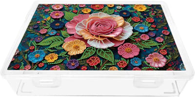 Adorzy Diamond Painting Opbergbox Roos – Opbergdoos - Opbergen - Diamond Painting Volwassenen – Diamond Painting Volledig Pakket