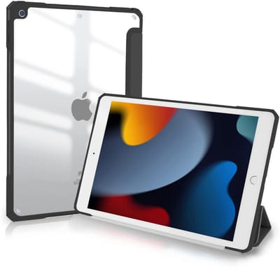 EtuiTab Clear Pencil - Tablethoes - Zwart - Met Riem voor Rysik - Voor iPad 10.2 7/8/9 Gen