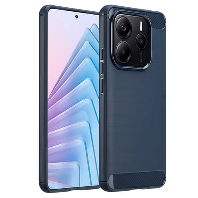imoshion Hoesje - Geschikt voor Xiaomi Redmi Note 14 5G - Brushed Backcover - Donkerblauw