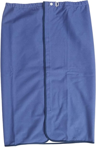 Volwassen draagbare incontinentie matras - urinerok katoenen doek - draagbare incontinentie bedpads - ouderenzorg - draagbaar luierkussen voor volwassenen en oudere kinderen - donkerblauw type knop (XL)