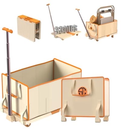 Opvouwbare platformtruck met 150 kg capaciteit - ideale trolley voor bagage en verhuizing