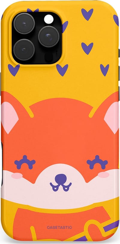 Casetastic Hoesje Geschikt voor Apple iPhone 16 Pro Max Magsafe - Stijlvolle Beschermende Duo-layer Case - Vossen beat