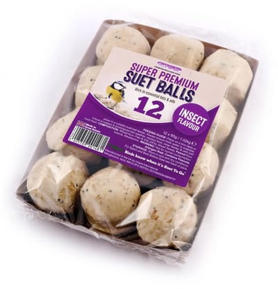 Suet To Go Vetbollen - Insecten - 12x85g Natuurlijke Wintervoeding voor Tuinvogels
