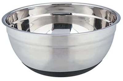 Stainless Steel Bowl 4 Litre with Non-Slip Silicone Base for Outdoor Use