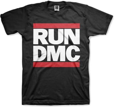 Run DMC - Logo Heren T-shirt - S - Zwart