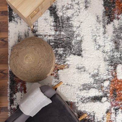 Paco Home Hoogpolig Vloerkleed Woonkamer Shaggy Patroon Abstract 3D Vintage 80x150 cm