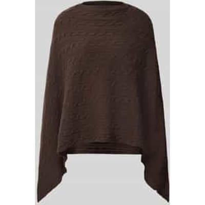 Dames gebreide wol poncho met kabels Gant