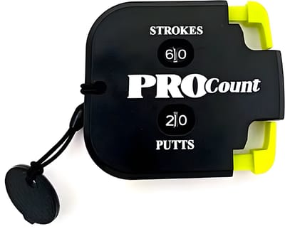 Stripe golf scoreteller voor 2 spelers - Slagen, putts, dubbele teller