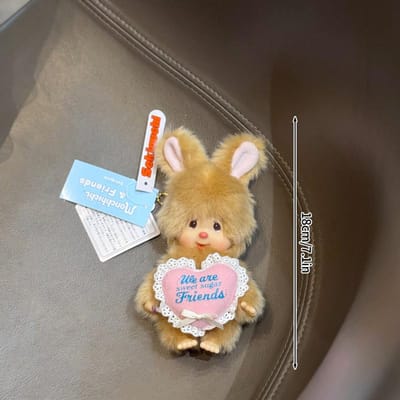 Kawaii Monchhichi Sleutelhanger Cartoon Nieuwe Monchichi Hanger Rugzak Hangende Bedeltjes Schattige Monchich Sleutelhanger Feest Bedankje Cadeau white