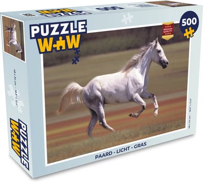 Puzzel Paard - Licht - Gras - Legpuzzel - Puzzel 500 stukjes