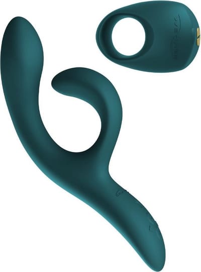 We-Vibe Nova 2 Groen Dual Stimulation Rabbit Vibrator & Pivot Vibrerende Cock Ring - Date Night App-gestuurde Koppels Seksspeeltjes Bundel - Rabbit Vibrator met 10 Vibratiestanden - Waterdicht - Rekbare Penisring