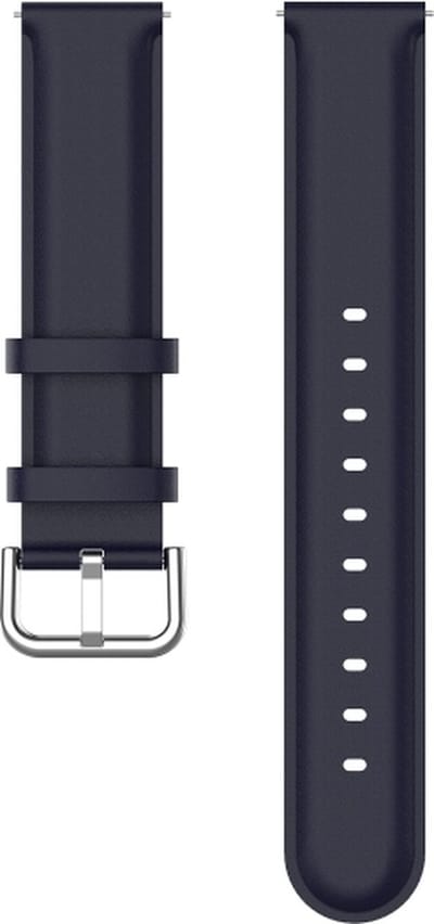 Leren bandje - geschikt voor Huawei Watch GT 2 42 mm / GT 3 42 mm / GT 3 Active 42 mm / GT 3 Pro 43 mm / GT 3 Elegant - marineblauw
