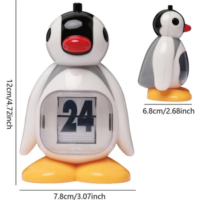 Pinguïn Eeuwigdurende Drukkalender Schattige Retro Dierlijke Pop Creatief Bureau Ornament Voor Huis Kantoor Decoratie Kerst Verjaardagscadeaus