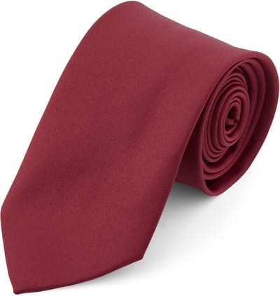 Extra Lange Bordeauxrode Basic Stropdas van 8 cm